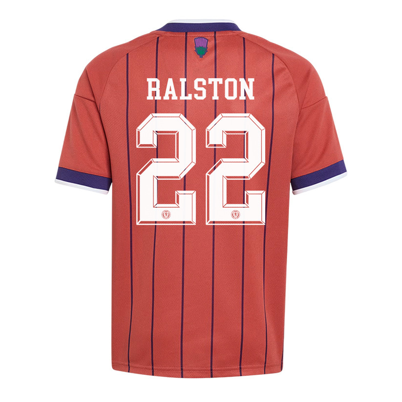 Anthony Ralston 22 Youth Scotland National Team 2026 Away Jersey - Red - Jersey Teams