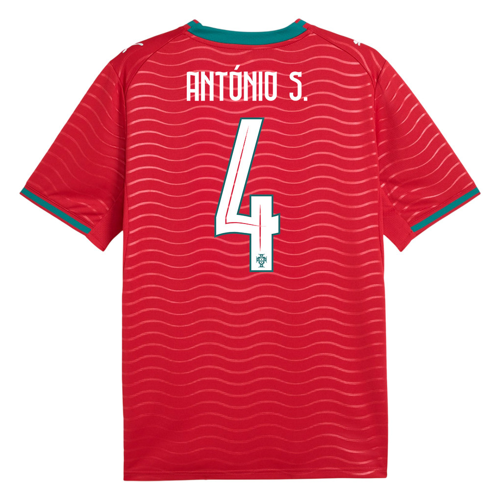 António Silva 4 Portugal National Team 2026 Home Jersey - Red, Men - Jersey Teams