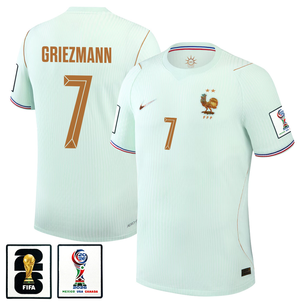 Antoine Griezmann 7 France National Team 2026 x World Cup Patch Away Jersey - Green, Men - Jersey Teams