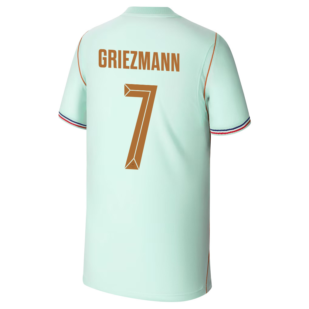 Antoine Griezmann 7 Youth France National Team 2026 Away Jersey - Green - Jersey Teams
