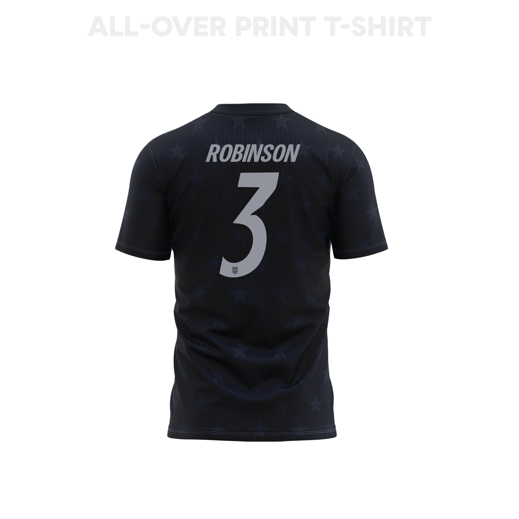 Antonee Robinson 3 USMNT 2026 Away 3D T-Shirt Fully Printed – Unisex, Black - Jersey Teams