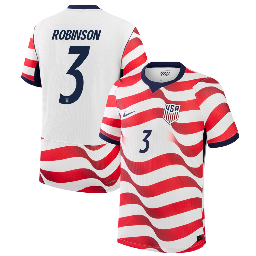 Antonee Robinson 3 USMNT 2026 Home Match Jersey - White, Men - Jersey Teams