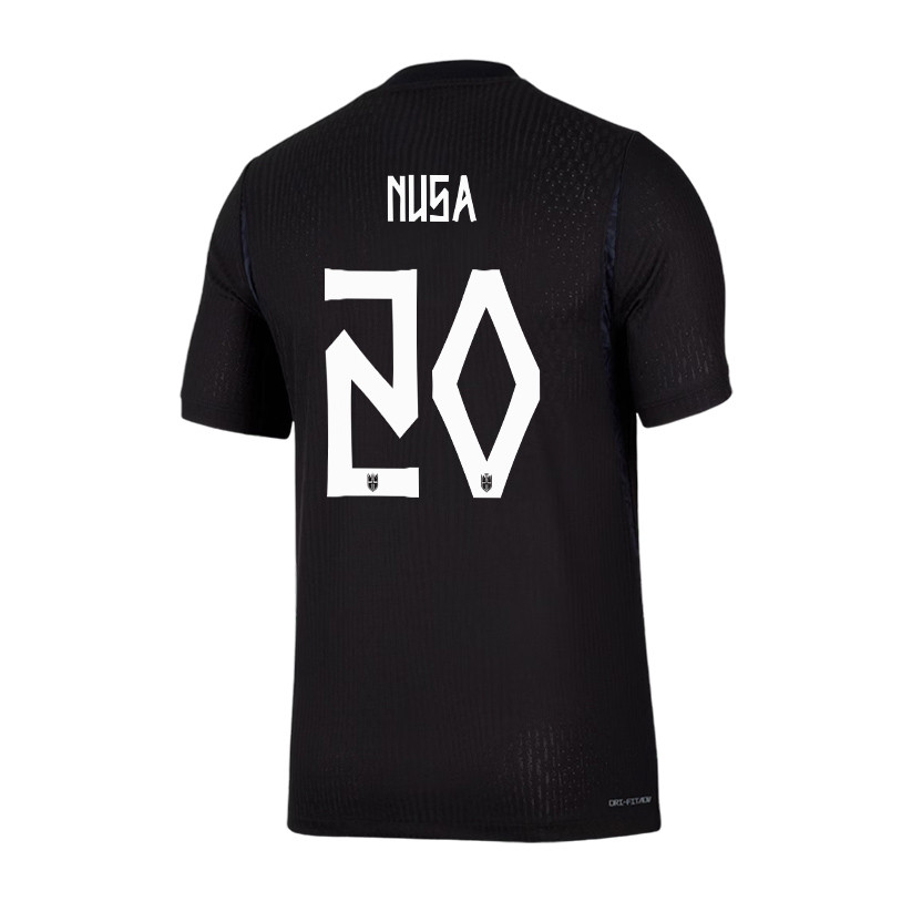 Antonio Nusa 20 Norway National Team 2026 Away Jersey - Black, Men - Jersey Teams
