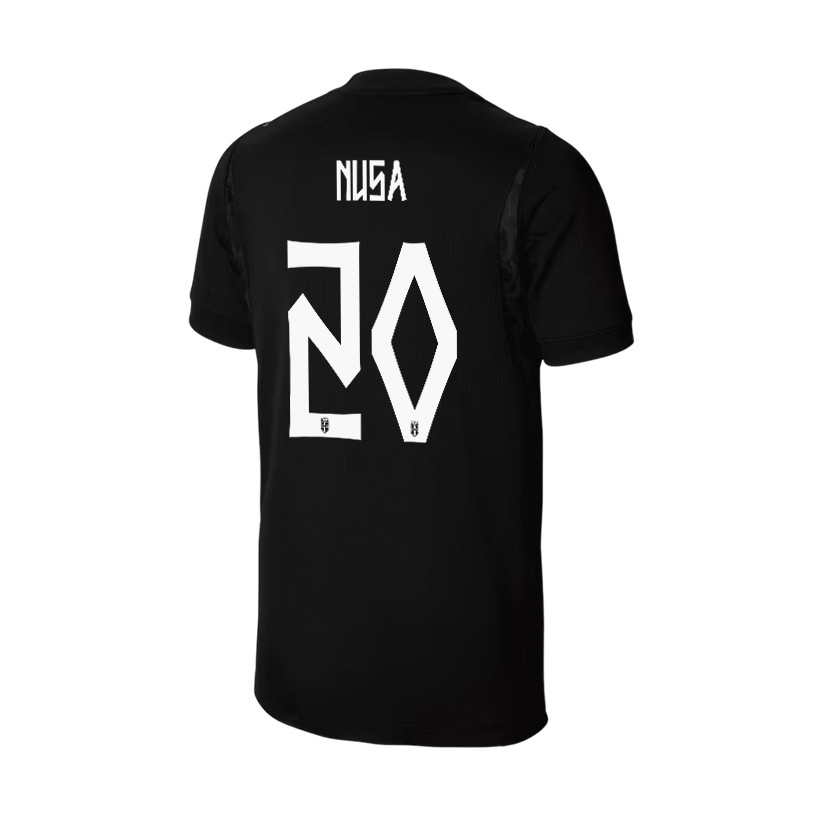 Antonio Nusa 20 Youth Norway National Team 2026 Away Jersey - Black - Jersey Teams
