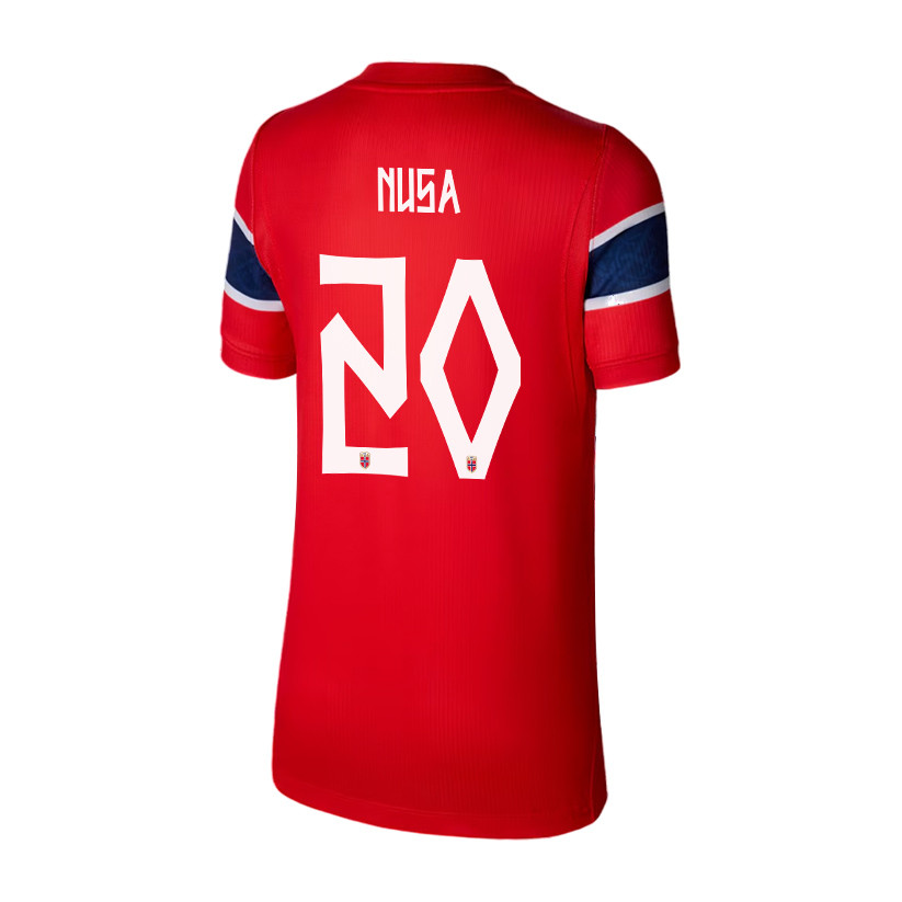 Antonio Nusa 20 Youth Norway National Team 2026 Home Jersey - Red - Jersey Teams