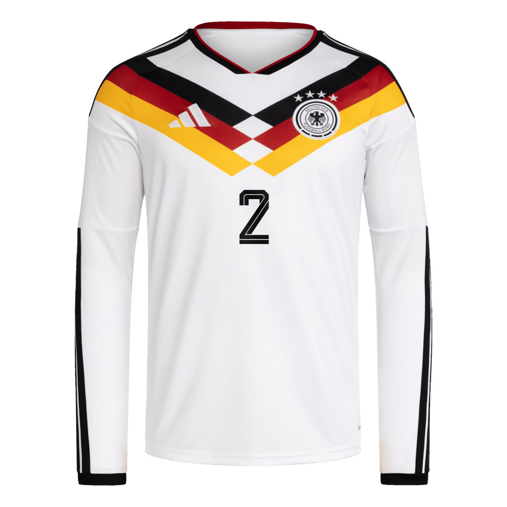 Antonio Rüdiger 2 Germany National Team 2026 Home Long Sleeve Jersey - White - Jersey Teams