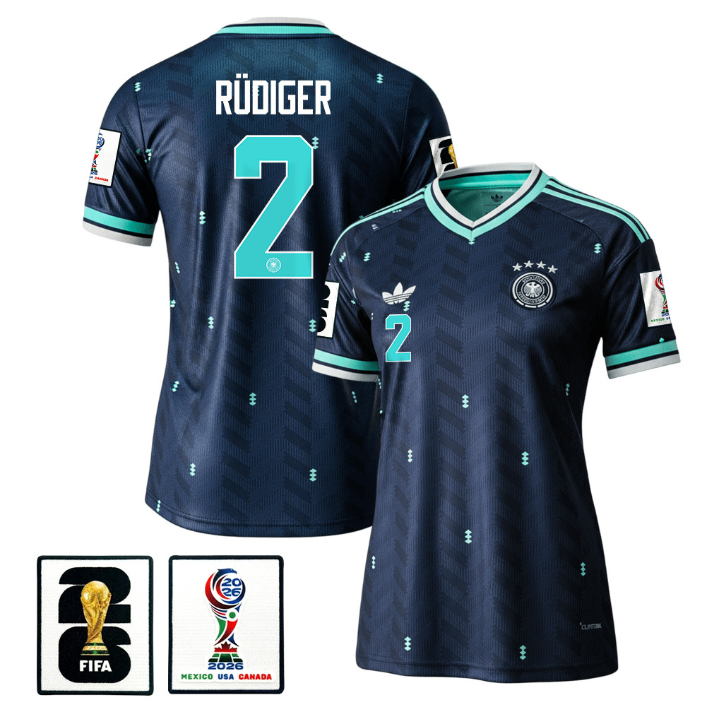 Antonio Rüdiger 2 Women’s Germany National Team 2026 Away Jersey – Navy – Jersey Teams