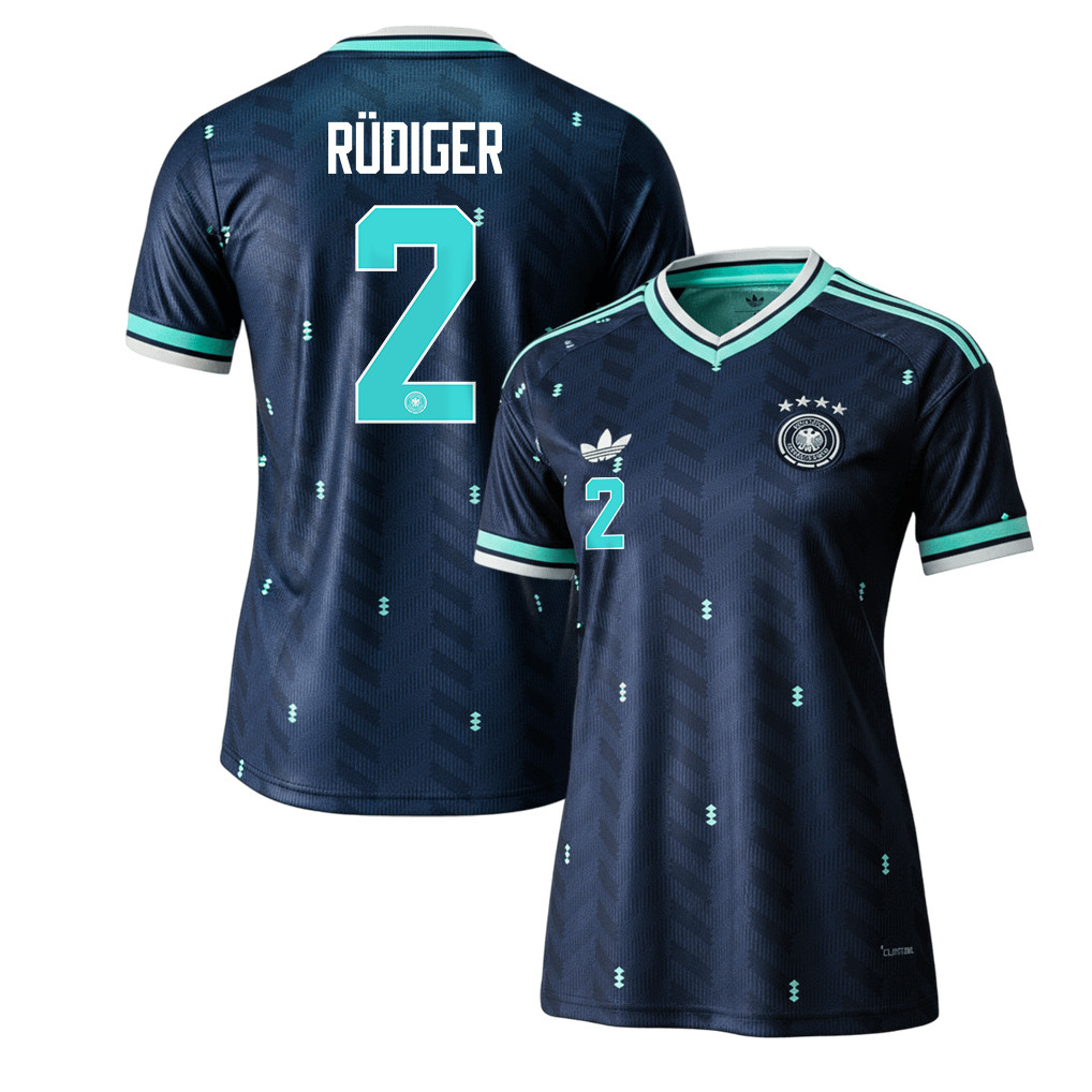 Antonio Rüdiger 2 Women's Germany National Team 2026 Away Jersey - Navy - Jersey Teams