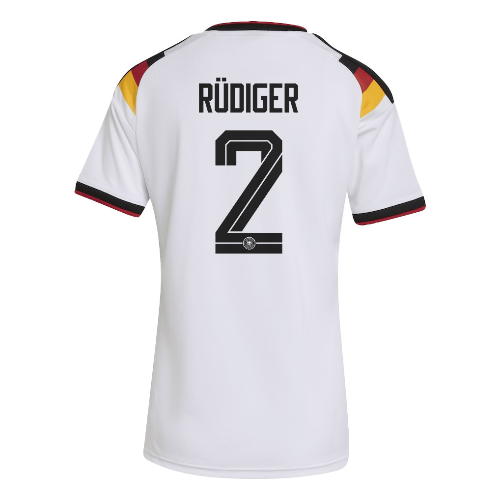 Antonio Rüdiger 2 Women's Germany National Team 2026 Home Jersey - White - Jersey Teams