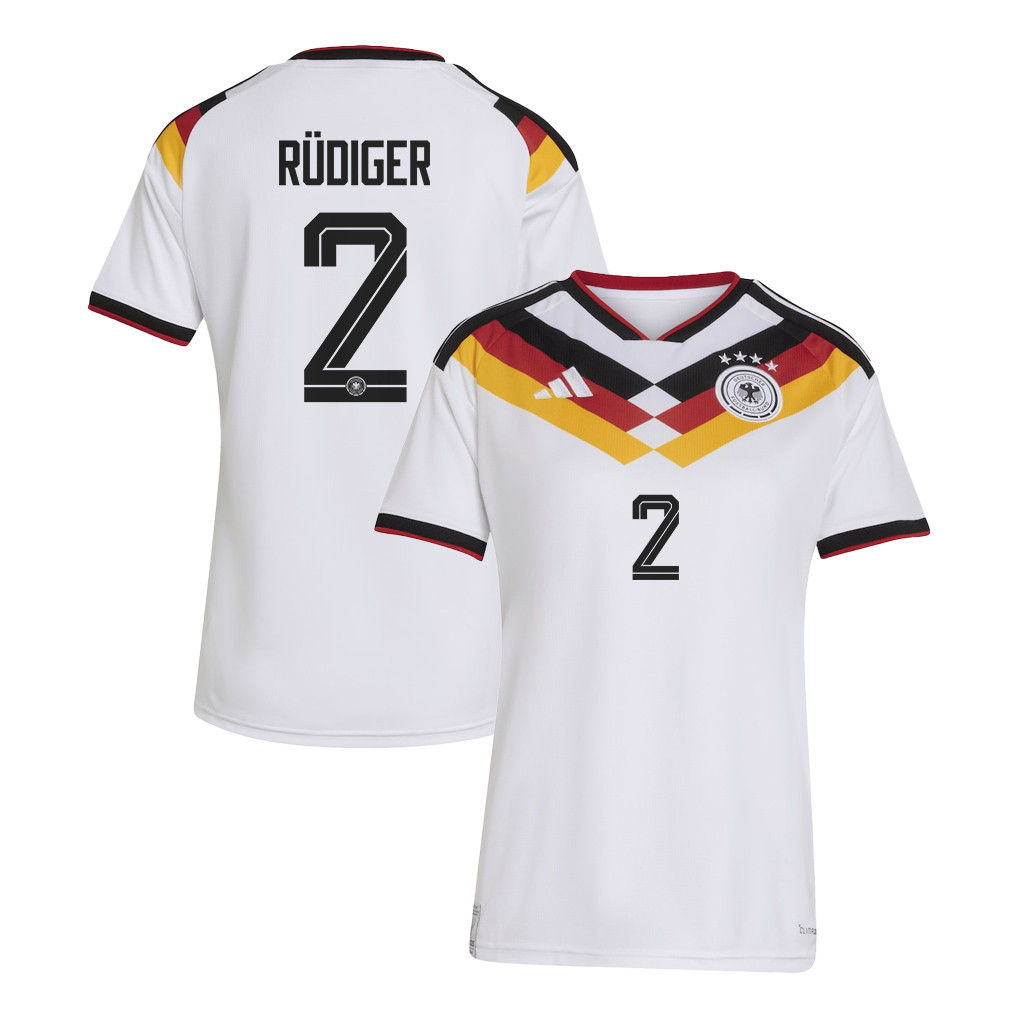 Antonio Rüdiger 2 Women's Germany National Team 2026 Home Jersey - White - Jersey Teams