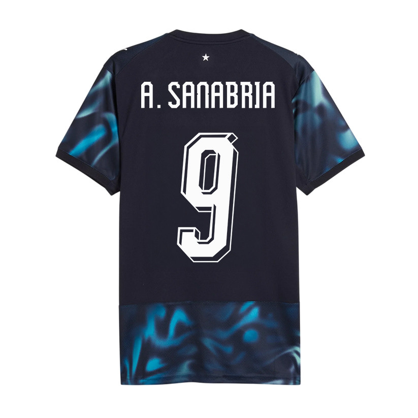 Antonio Sanabria 9 Paraguay National Team 2026 Away Jersey - Navy, Men - Jersey Teams