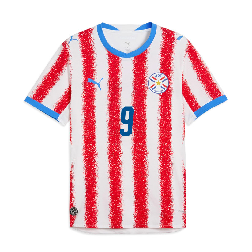 Antonio Sanabria 9 Paraguay National Team 2026 Home Jersey - White/Red, Men - Jersey Teams