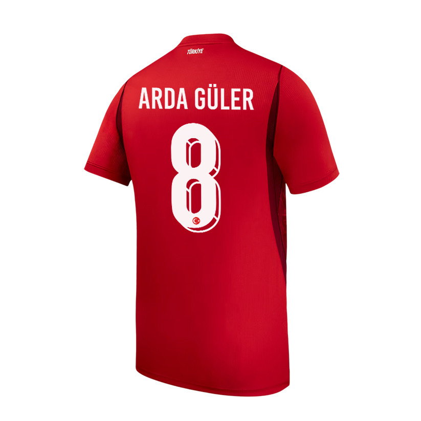 Arda Guler 8 Turkey National Team 2026 Home Jersey - Red, Men - Jersey Teams