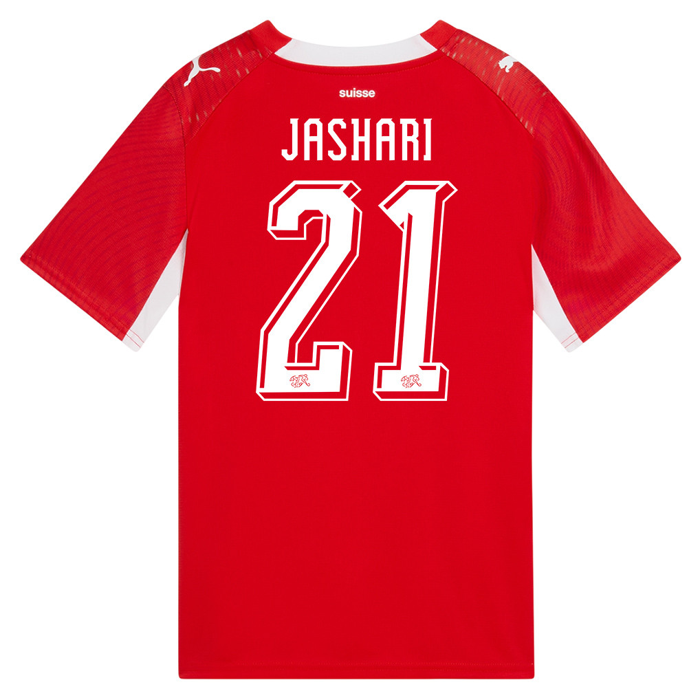 Ardon Jashari 21 Youth Switzerland National Team 2026 Home Jersey - Red - Jersey Teams