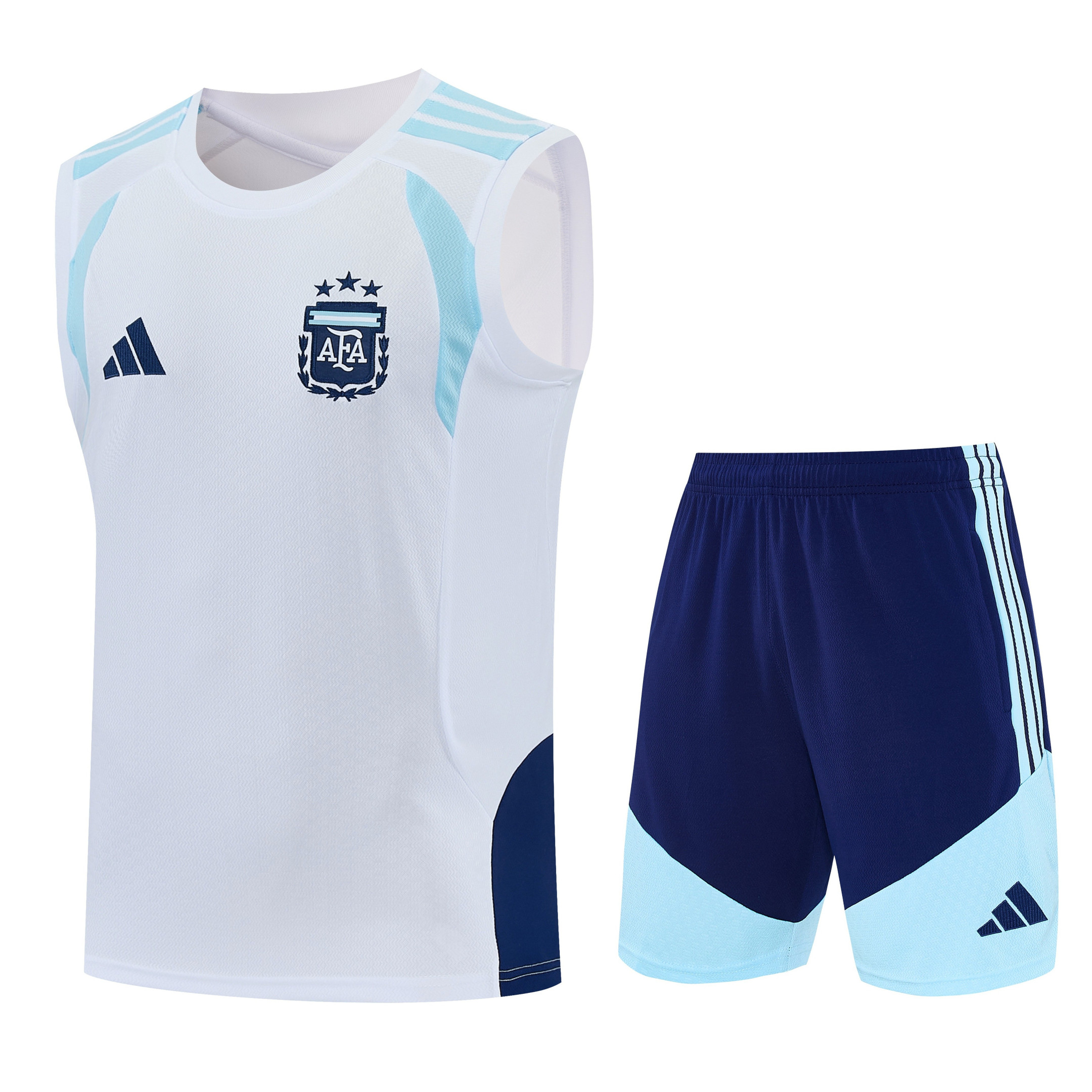 Argentina 2026-27 Sleeveless Training Set Men Soccer Kit – White - Jersey Teams