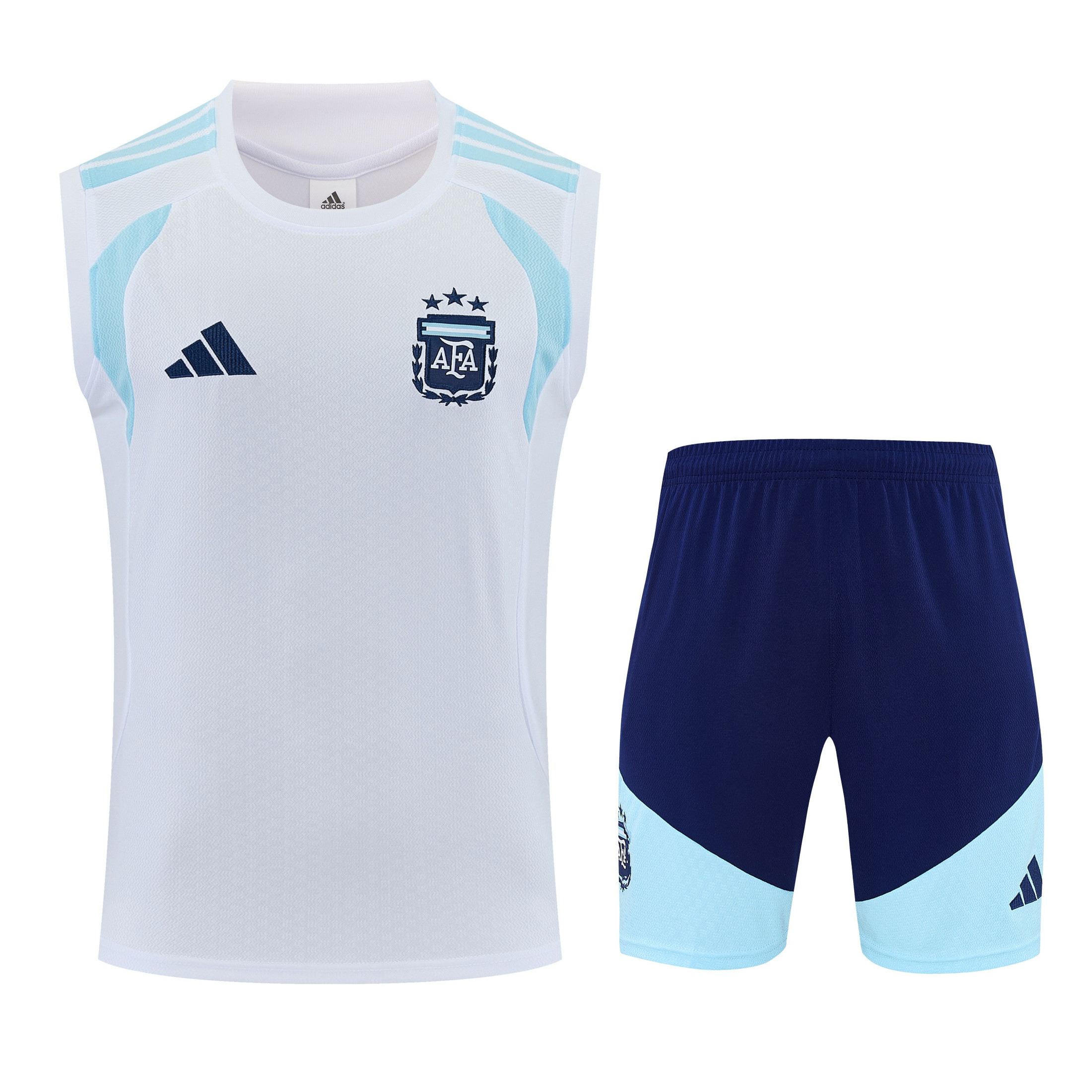 Argentina 2026-27 Sleeveless Training Set Men Soccer Kit – White - Jersey Teams