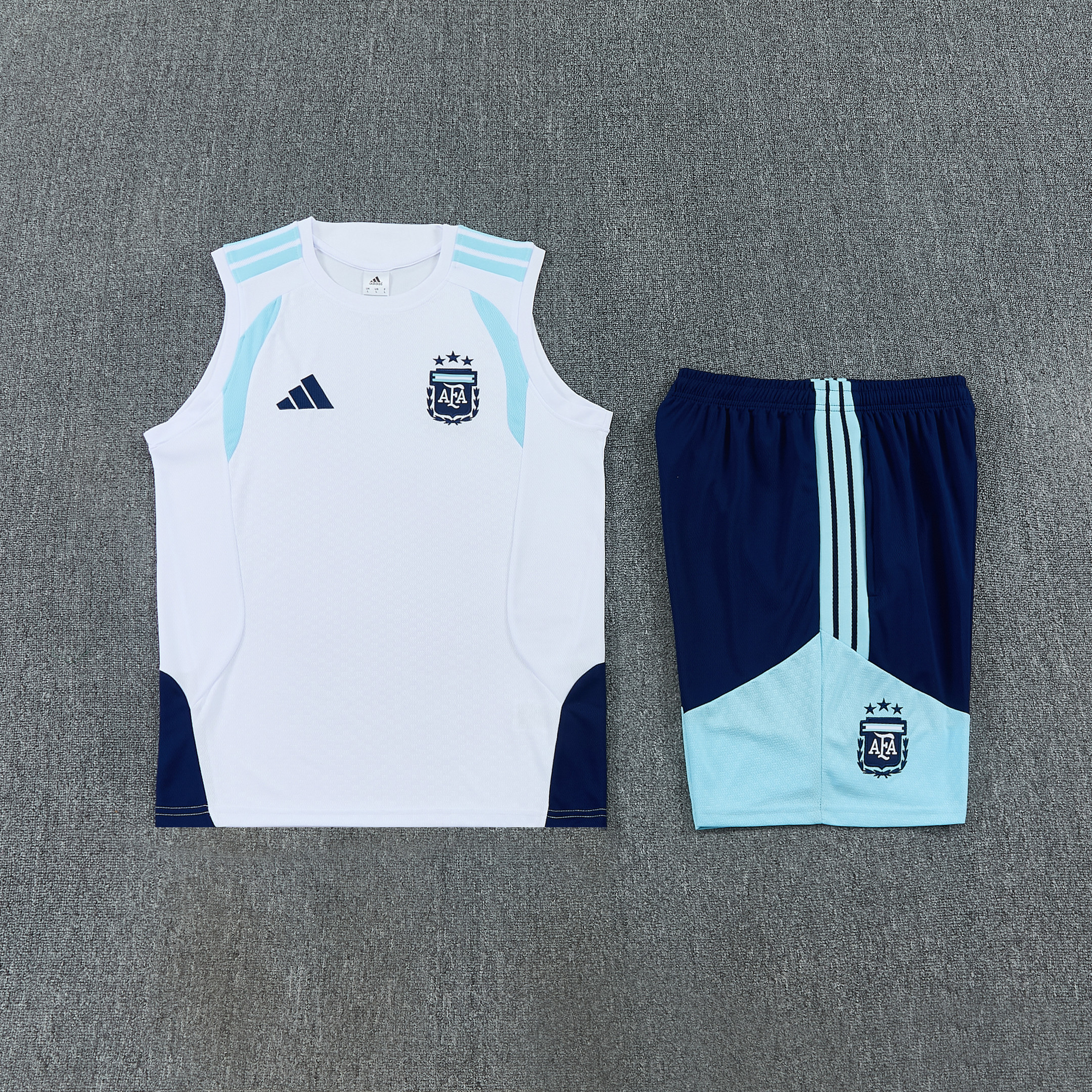 Argentina 2026-27 Sleeveless Training Set Men Soccer Kit – White - Jersey Teams