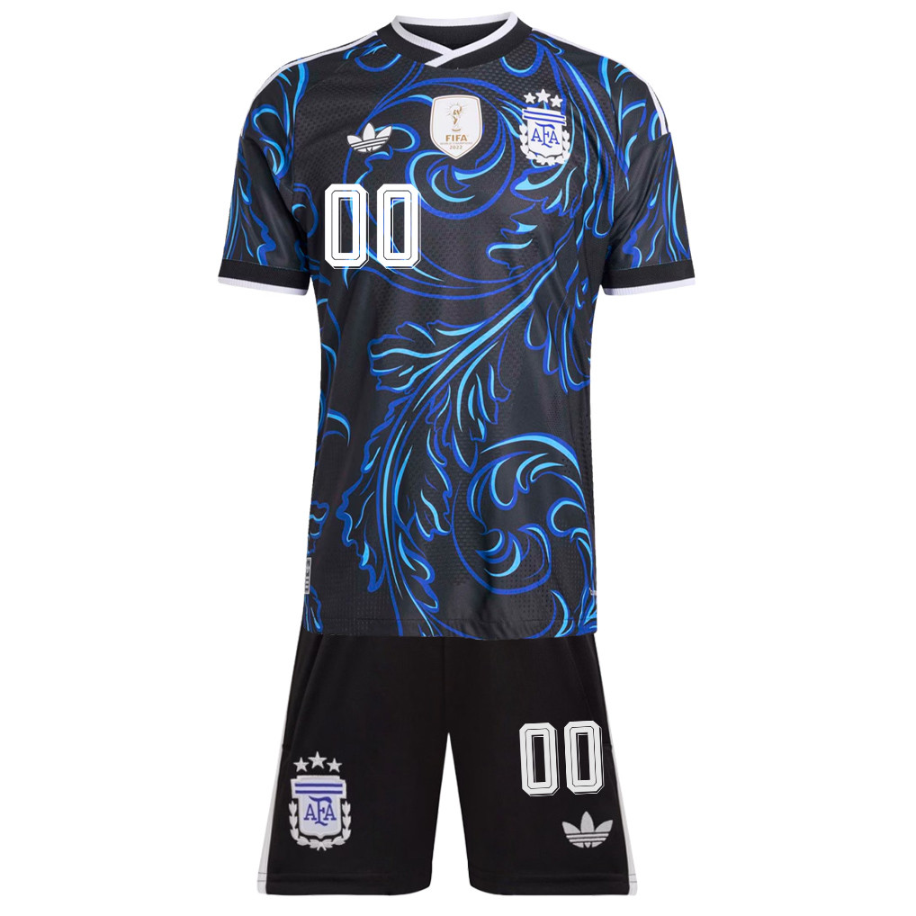 Argentina 2026 Away Men Jersey & Shorts Set – Personalized - Black - Jersey Teams