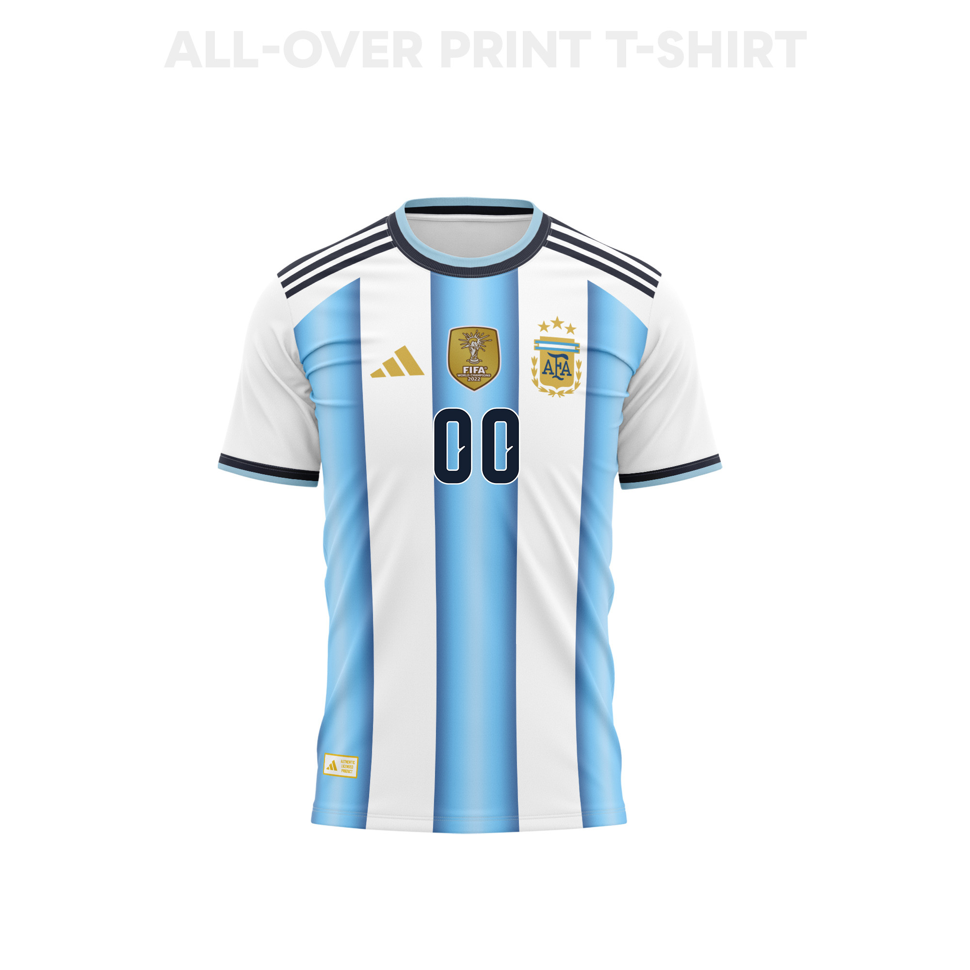Argentina 2026 Home 3D T-Shirt Fully Printed – Personalized – Unisex, White - Jersey Teams