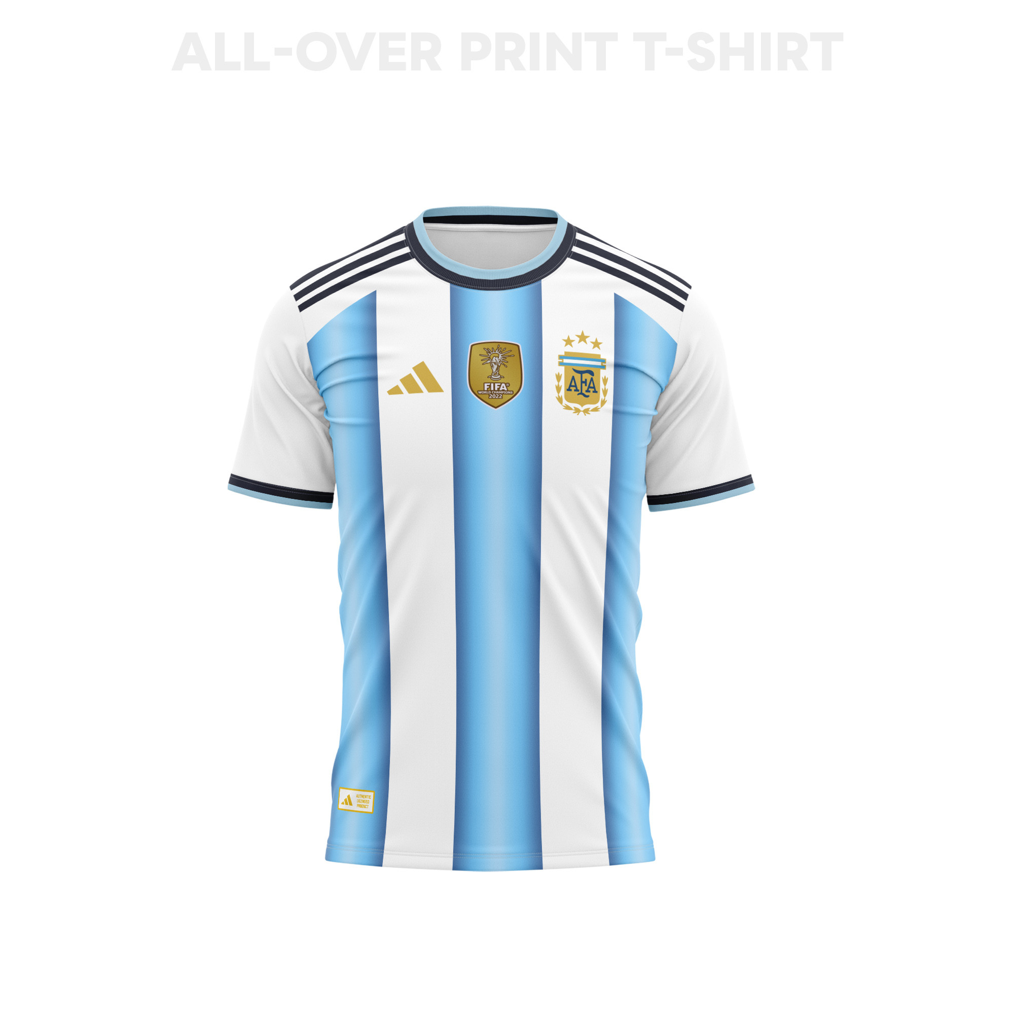 Argentina 2026 Home 3D T-Shirt Fully Printed – Unisex, White - Jersey Teams