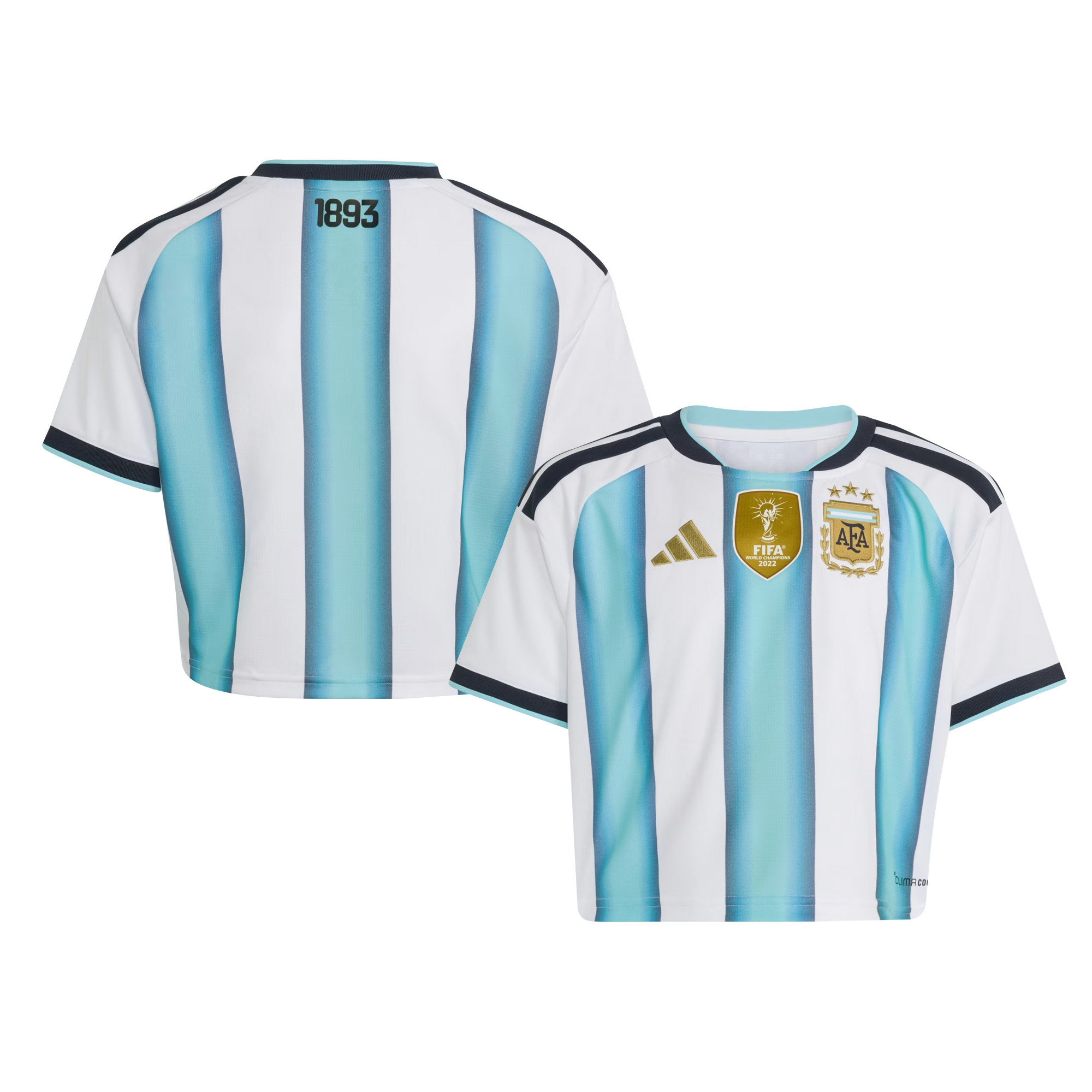 Argentina 2026 Home Women’s Cropped Jersey - White - Jersey Teams