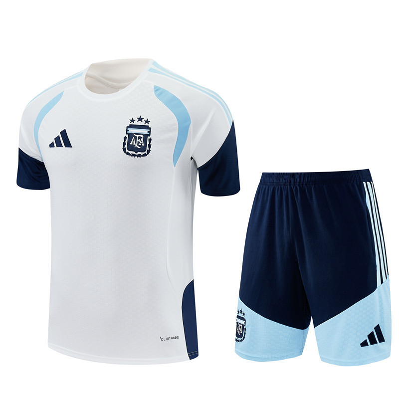 Argentina National Team 2026 World Cup Training Shorts Set – White – Jersey Teams