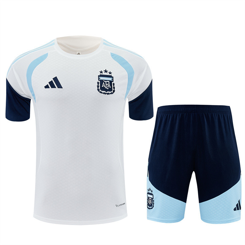 Argentina National Team 2026 World Cup Training Shorts Set – White - Jersey Teams
