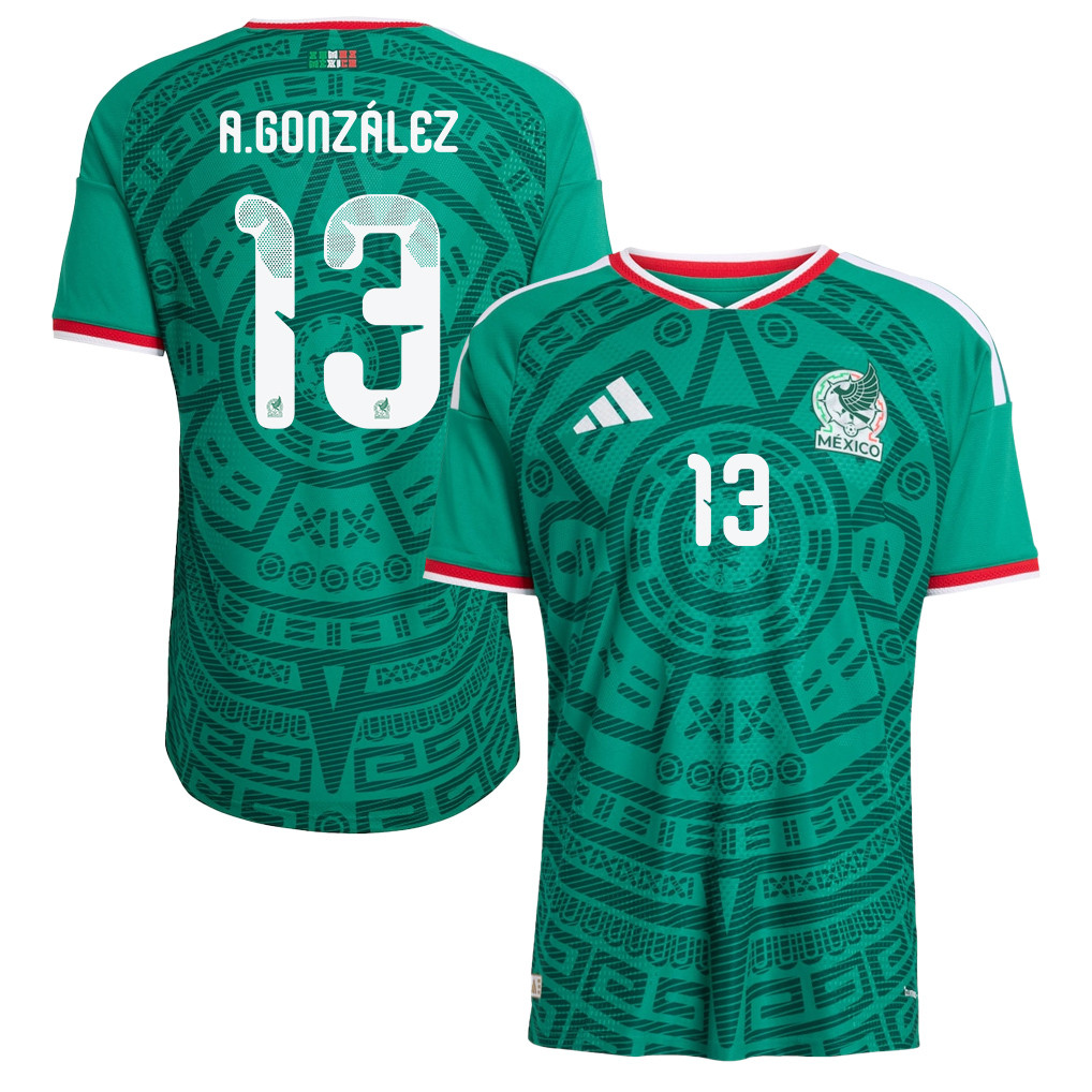Armando González 13 Mexico National Team 2026 Home Jersey - Green, Men - Jersey Teams