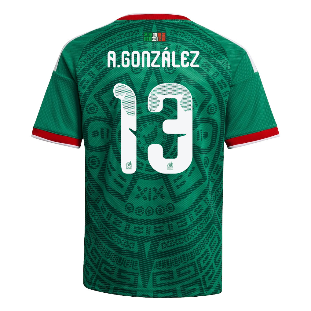 Armando González 13 Youth Mexico National Team 2026 Home Jersey - Green - Jersey Teams