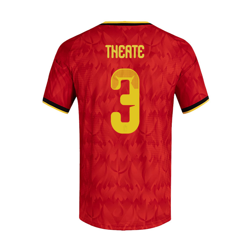 Arthur Theate 3 Belgium National Team 2026 Home Jersey - Red, Men - Jersey Teams