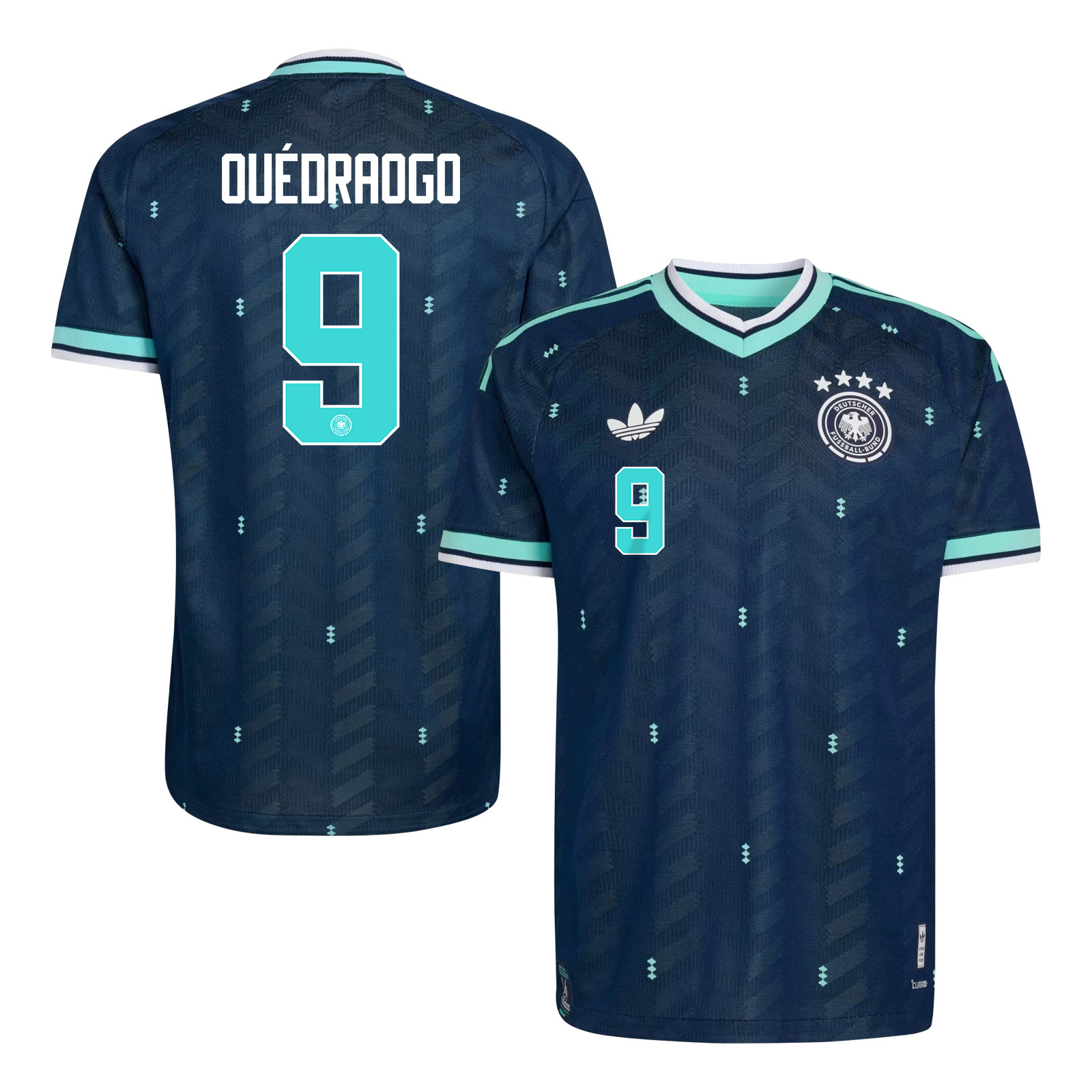Assan Ouédraogo 9 Germany National Team 2026 Away Jersey - Navy, Men - Jersey Teams