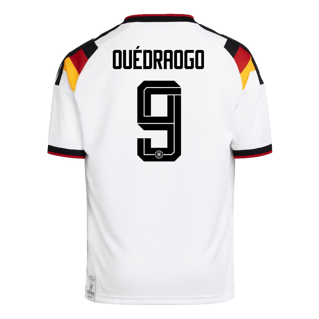 Assan Ouédraogo 9 Youth Germany National Team 2026 Home Jersey - White - Jersey Teams