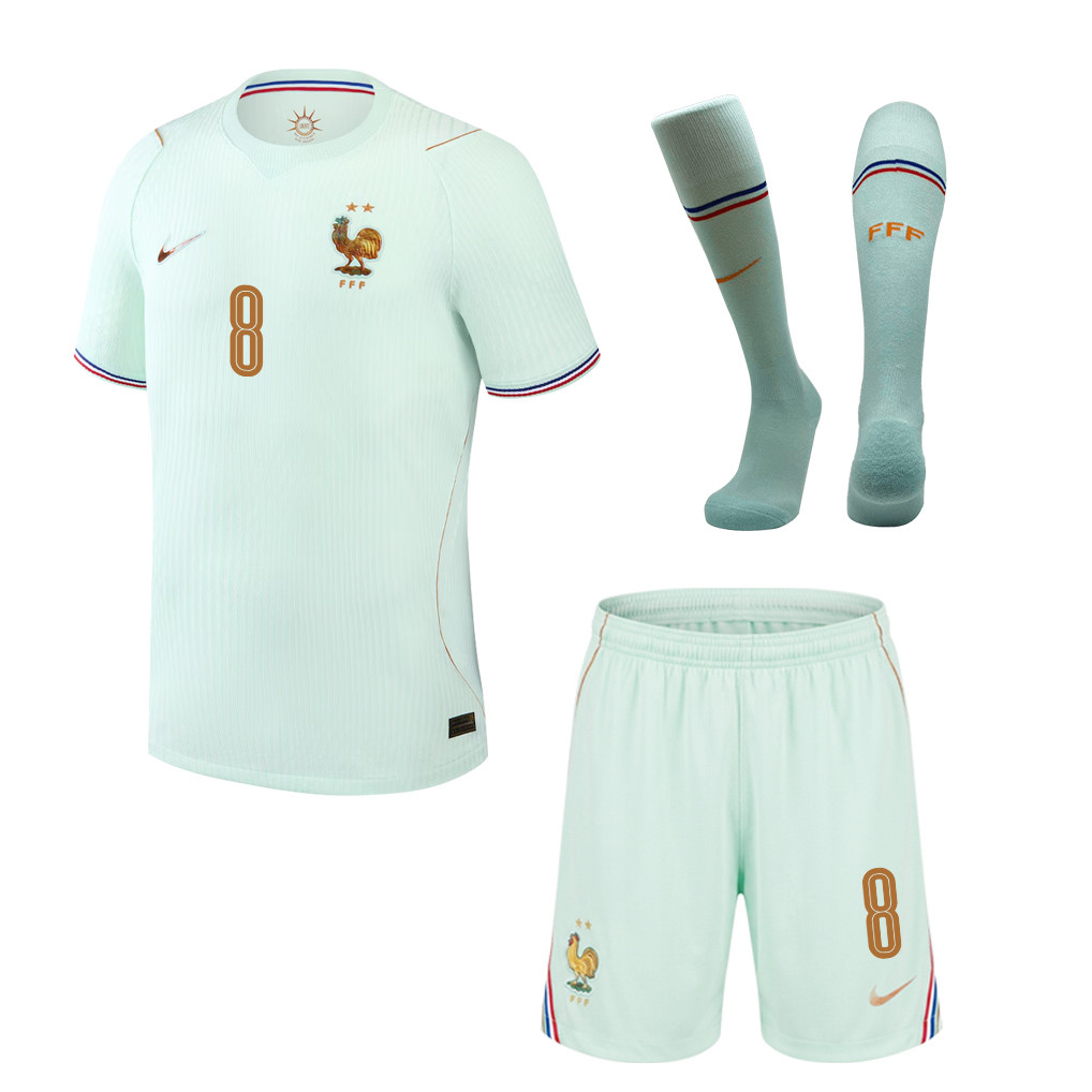 Aurélien Tchouaméni 8 France 2026 Away Men Kit Set – Green - Jersey Teams