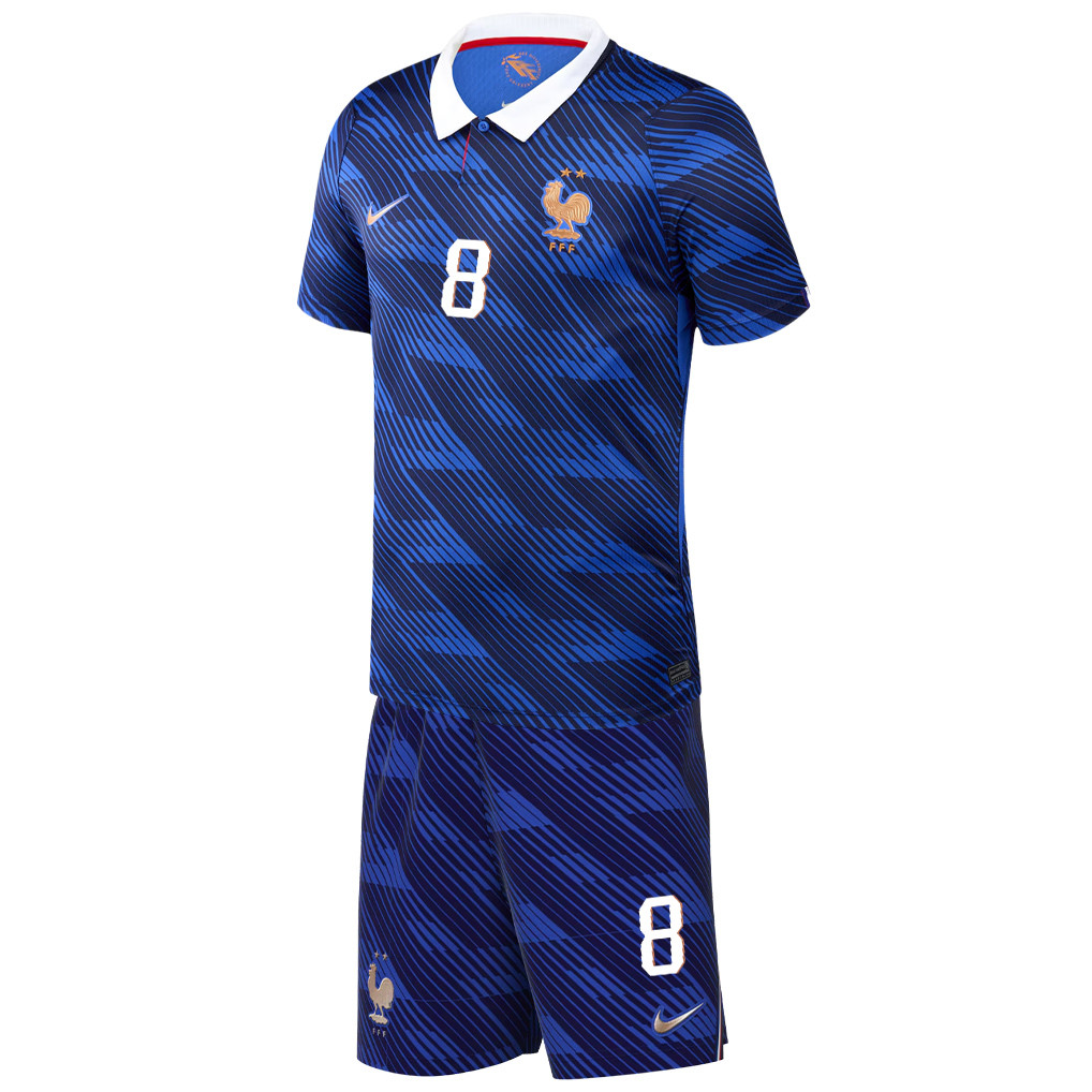 Aurélien Tchouaméni 8 France 2026 Home Men Jersey & Shorts Set – Blue - Jersey Teams