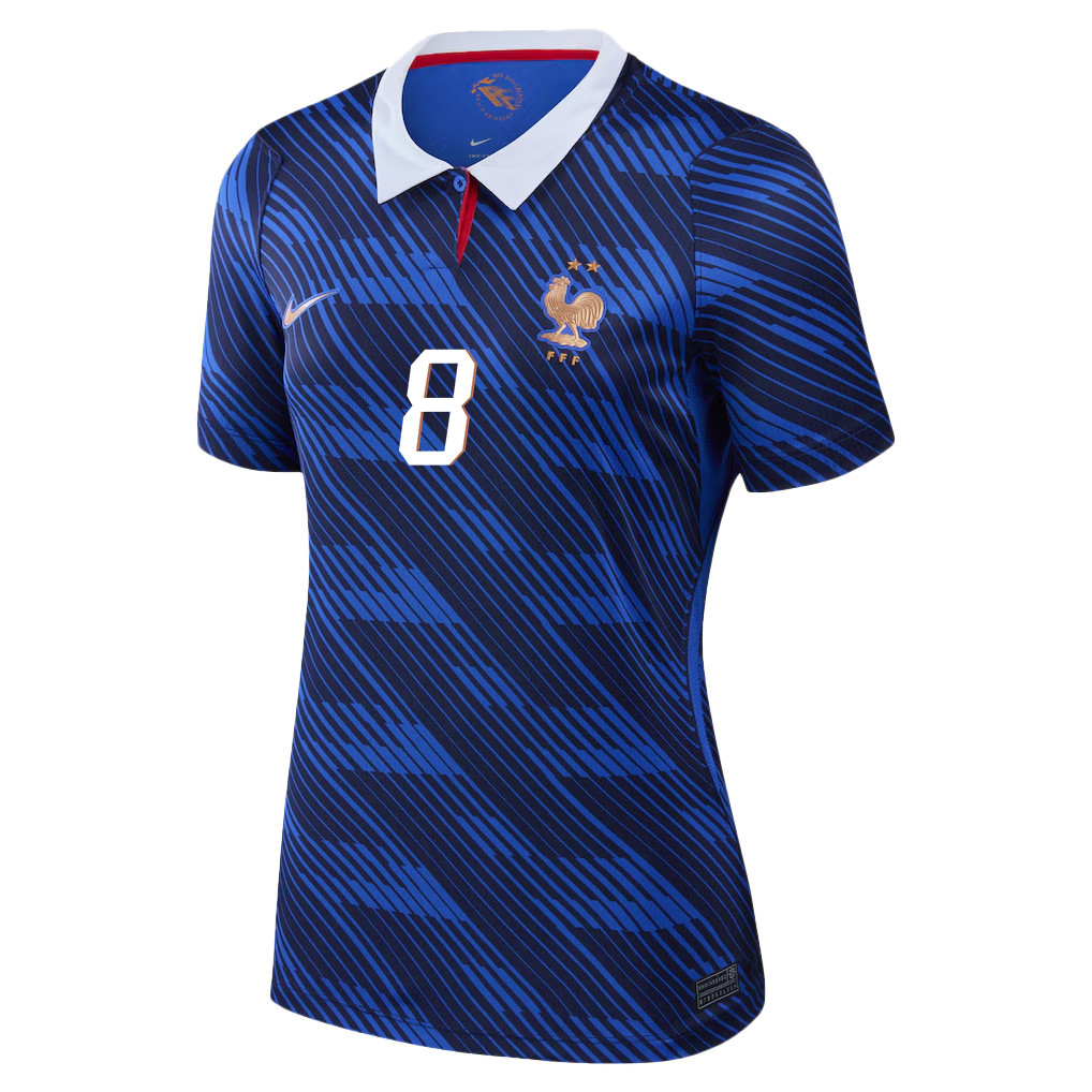 Aurélien Tchouaméni 8 Women's France National Team 2026 Home Jersey - Blue - Jersey Teams