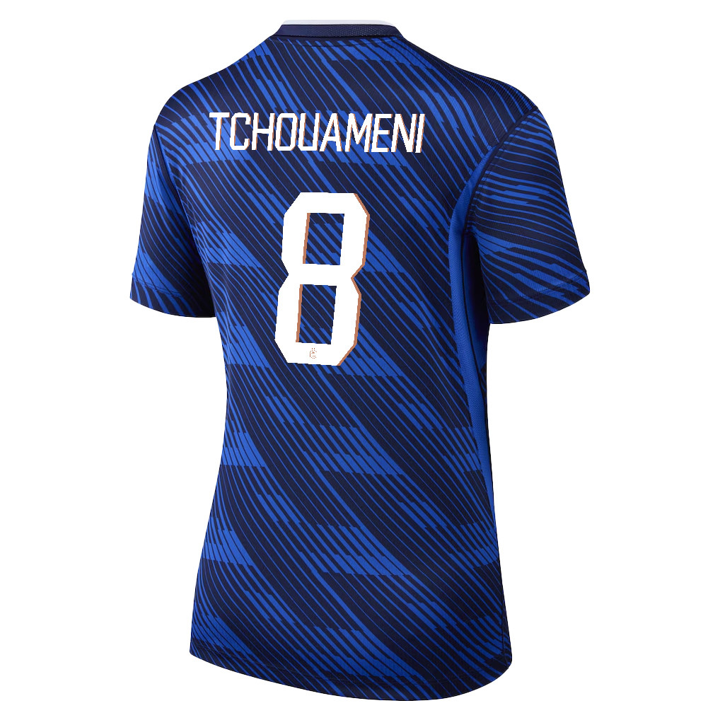 Aurélien Tchouaméni 8 Women's France National Team 2026 Home Jersey - Blue - Jersey Teams
