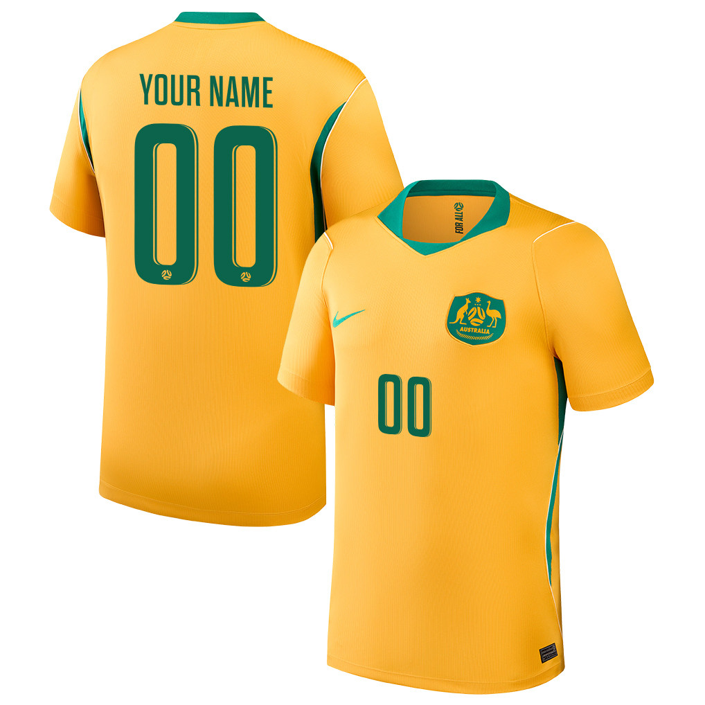 Australia National Team 2026 Personalized Home Jersey - Yellow, Men - Jersey Teams