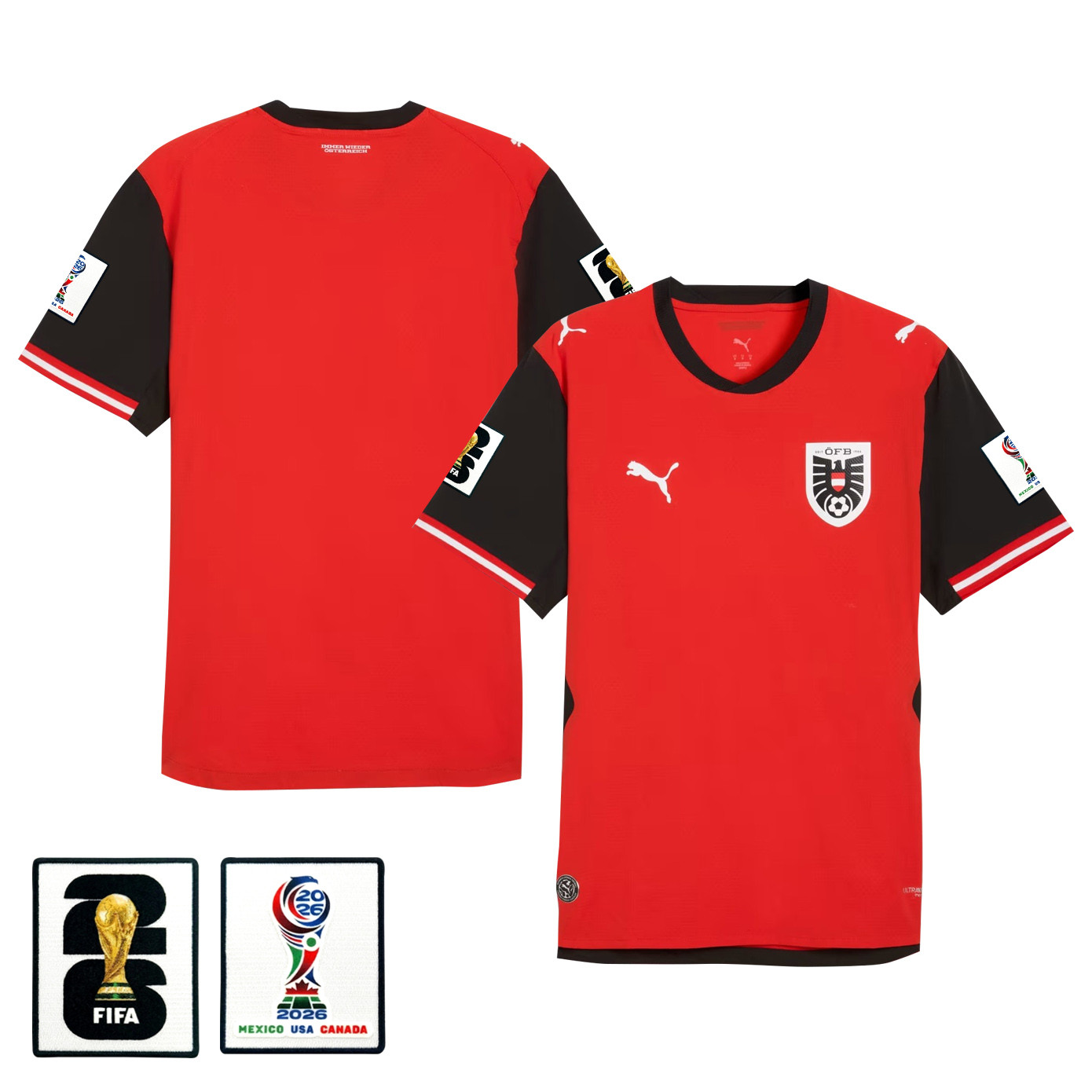Austria National Team 2026 Home Jersey - Red, Men - Jersey Teams