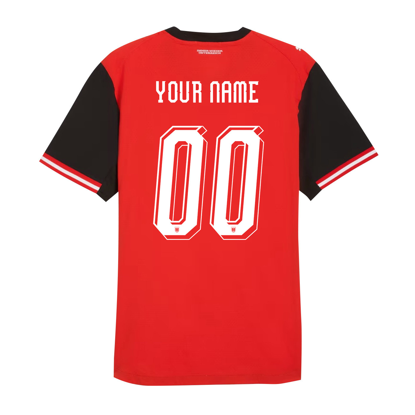 Austria National Team 2026 Youth Home Jersey - Personalized - Red - Jersey Teams