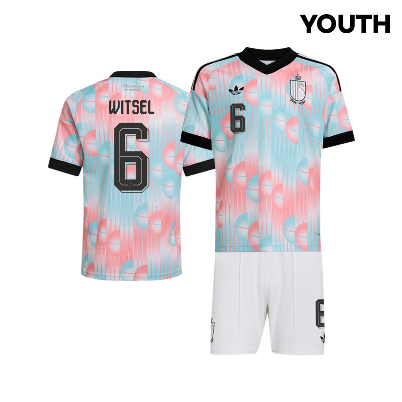 Axel Witsel 6 Belgium 2026 YOUTH Away Jersey & Shorts Set - Light Blue - Jersey Teams