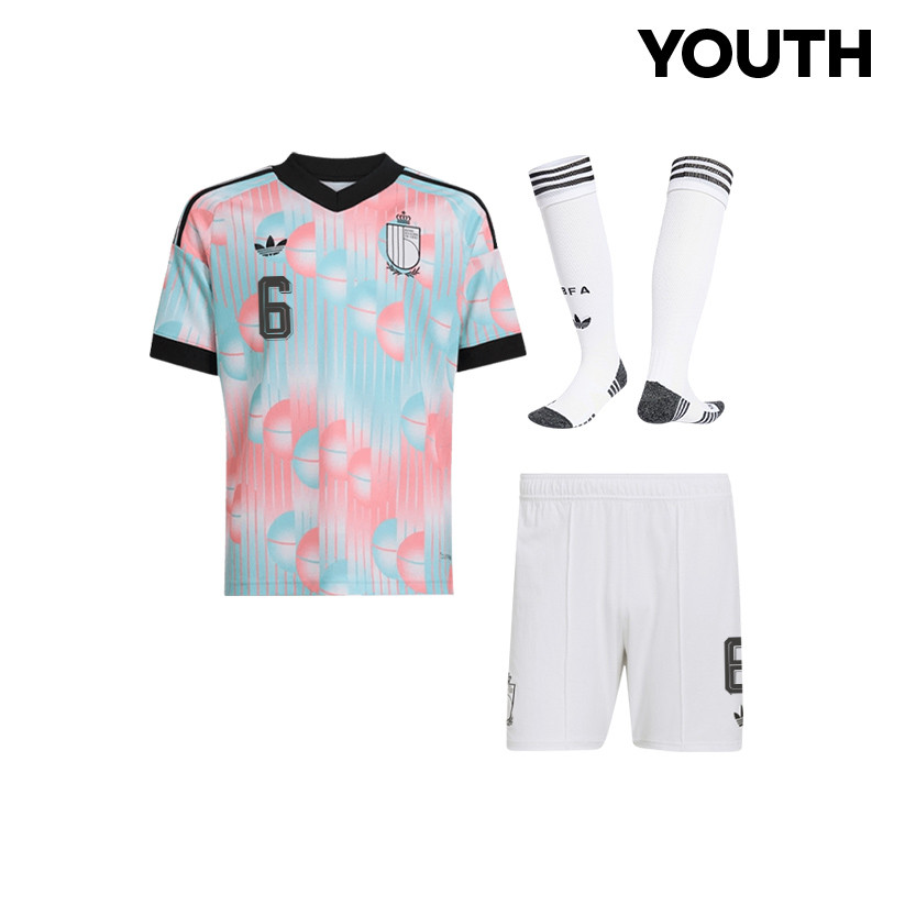 Axel Witsel 6 Belgium 2026 YOUTH Away Kit Set – Light Blue - Jersey Teams
