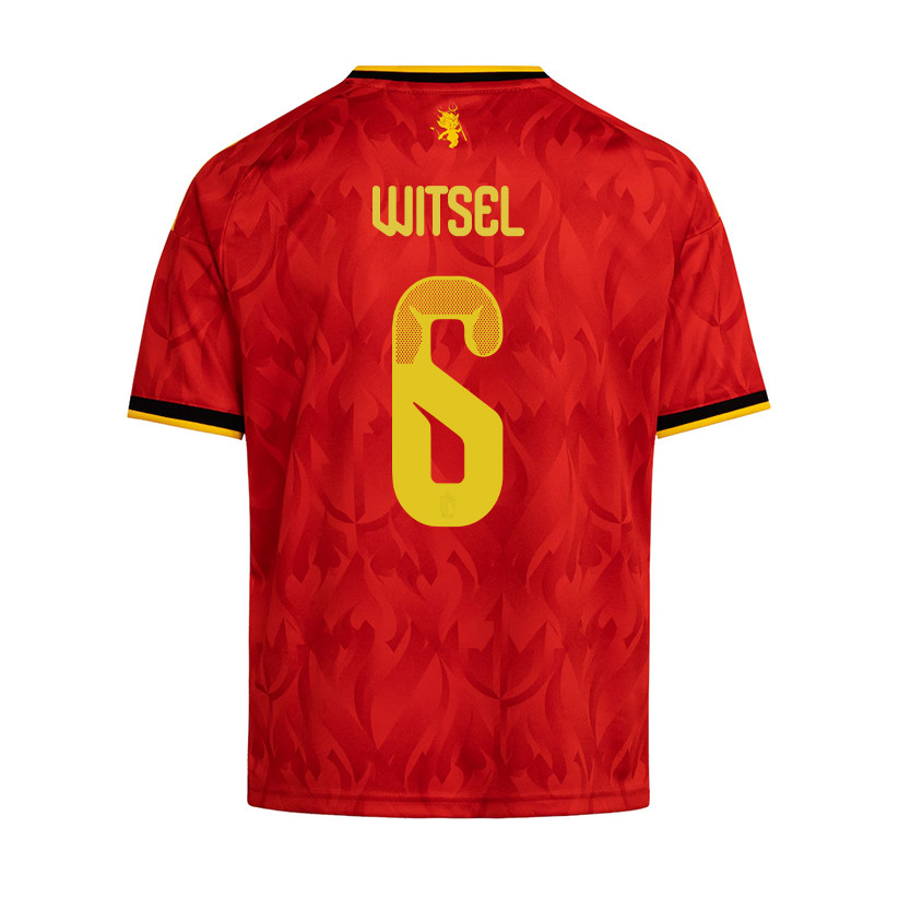 Axel Witsel 6 Youth Belgium National Team 2026 Home Jersey - Red - Jersey Teams