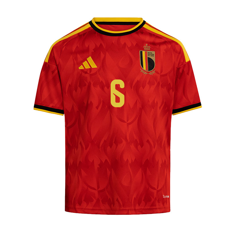 Axel Witsel 6 Youth Belgium National Team 2026 Home Jersey - Red - Jersey Teams