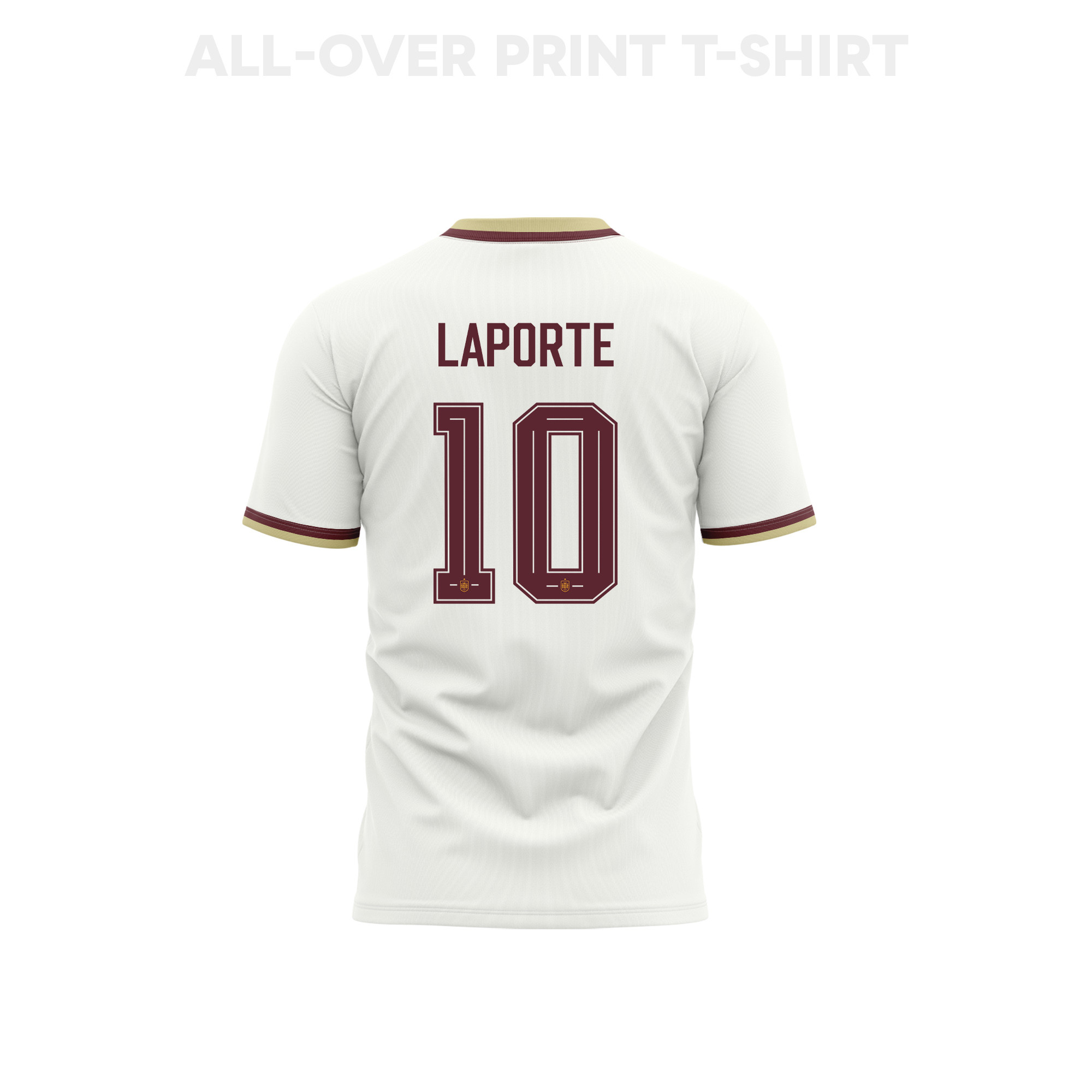 Aymeric Laporte 10 Spain 2026 Away 3D T-Shirt Fully Printed – Unisex, White - Jersey Teams