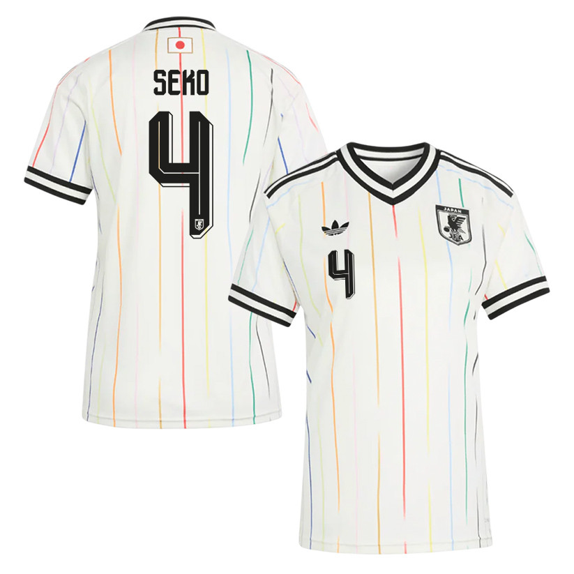 Ayumu Seko 4 Women's Japan National Team 2026 Away Jersey - Off White - Jersey Teams