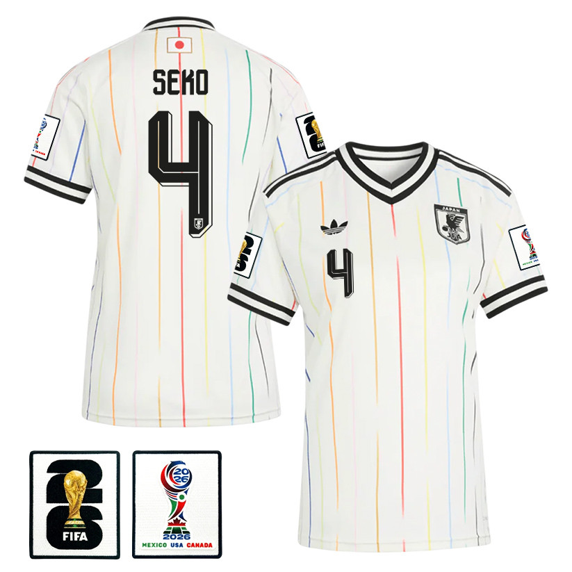 Ayumu Seko 4 Women's Japan National Team 2026 Away Jersey - Off White - Jersey Teams