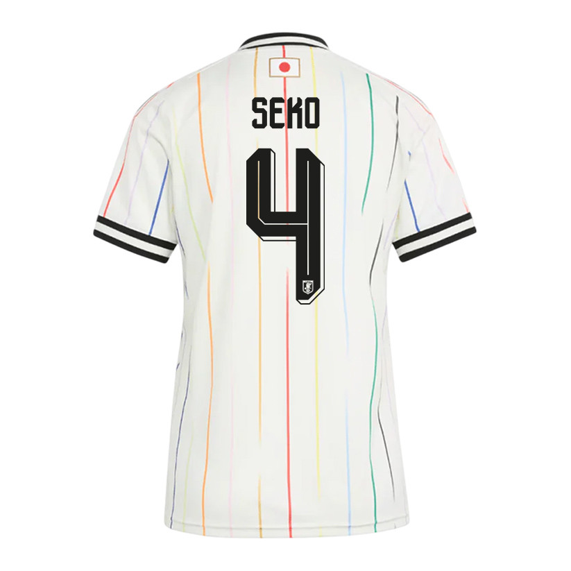Ayumu Seko 4 Women's Japan National Team 2026 Away Jersey - Off White - Jersey Teams