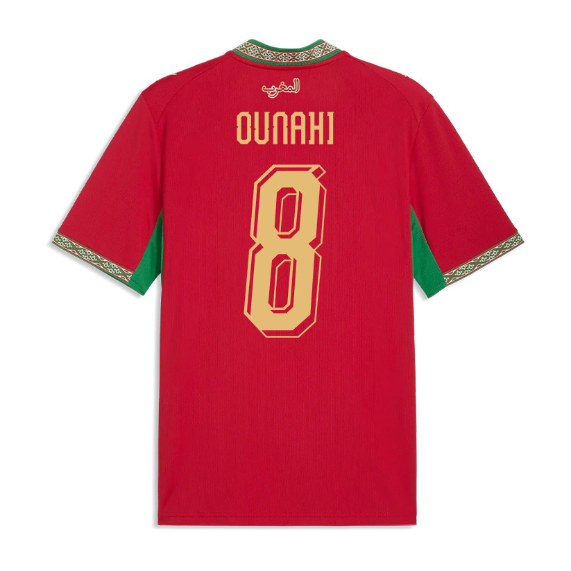 Azzedine Ounahi 8 Morocco National Team 2026 Home Jersey - Red, Men - Jersey Teams