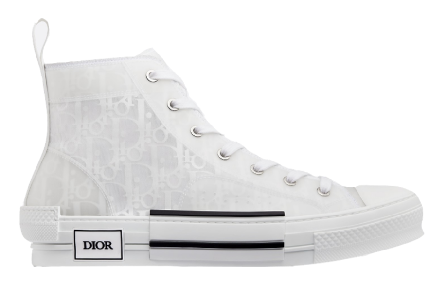B23 High Top Logo Oblique White Monogram