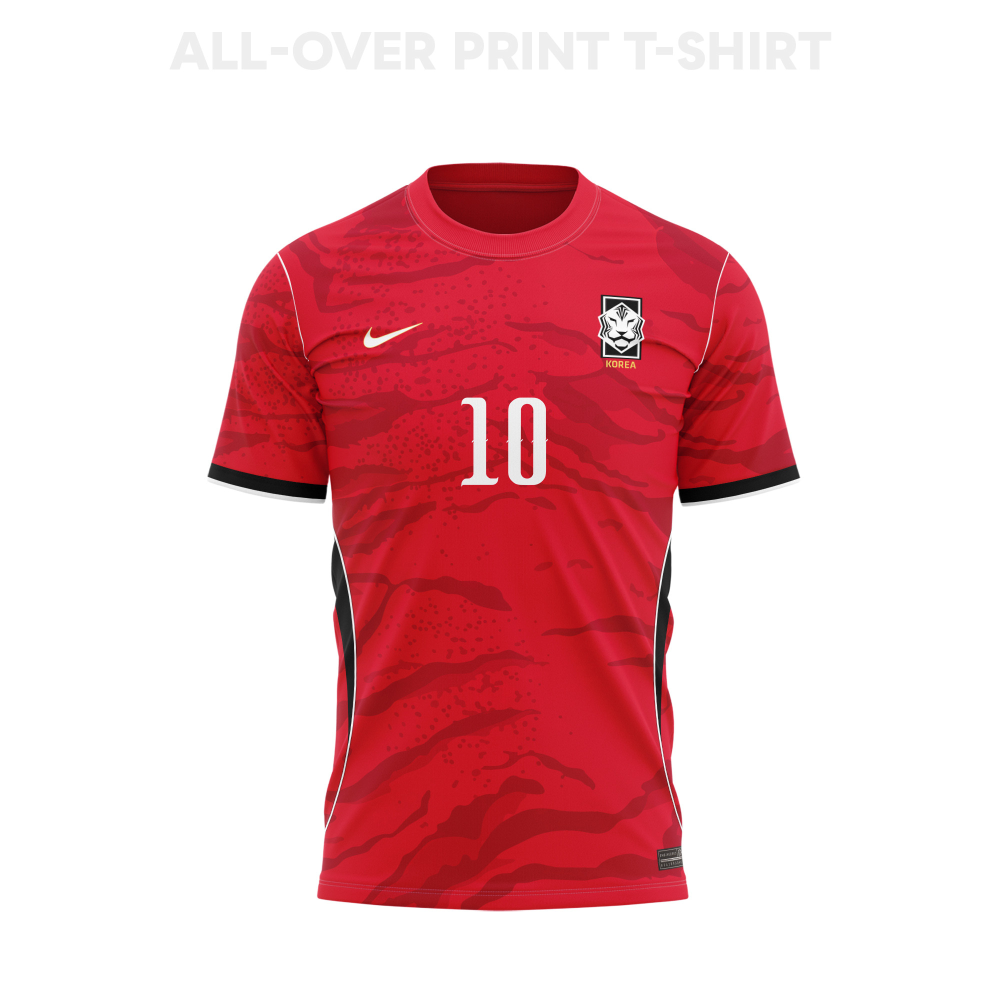Bae Jun-ho 10 South Korea 2026 Home 3D T-Shirt Fully Printed – Unisex, Red - Jersey Teams